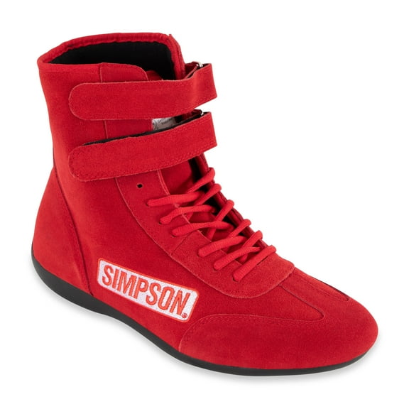 Simpson Racing 28110R High Top Racing Shoes Adult Size 11 Red Pair