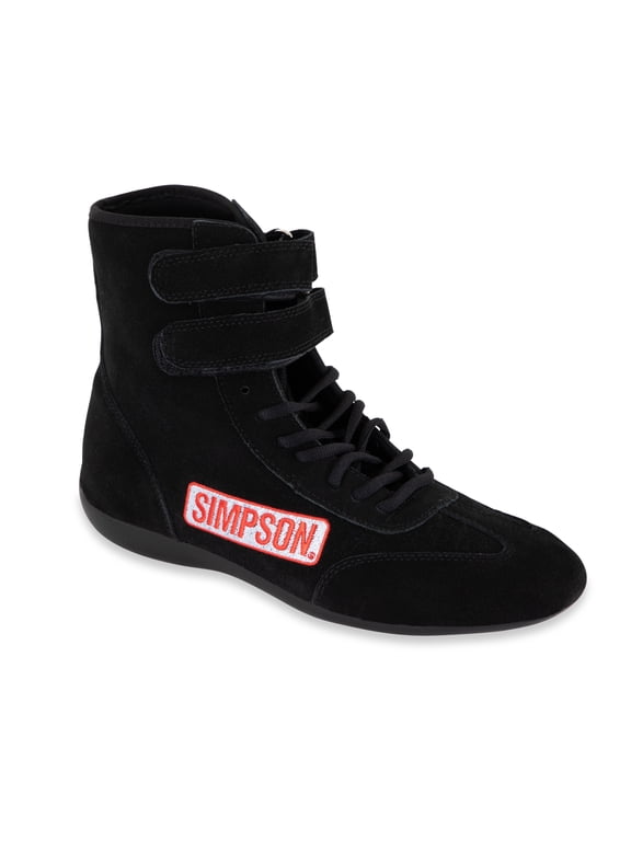 Racing 28120BK High Top Racing Shoes Adult Size 12 Black Pair