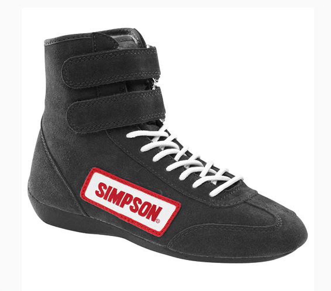 Simpson Racing 28130BK High Top Racing Shoes Adult Size 13 Black Pair