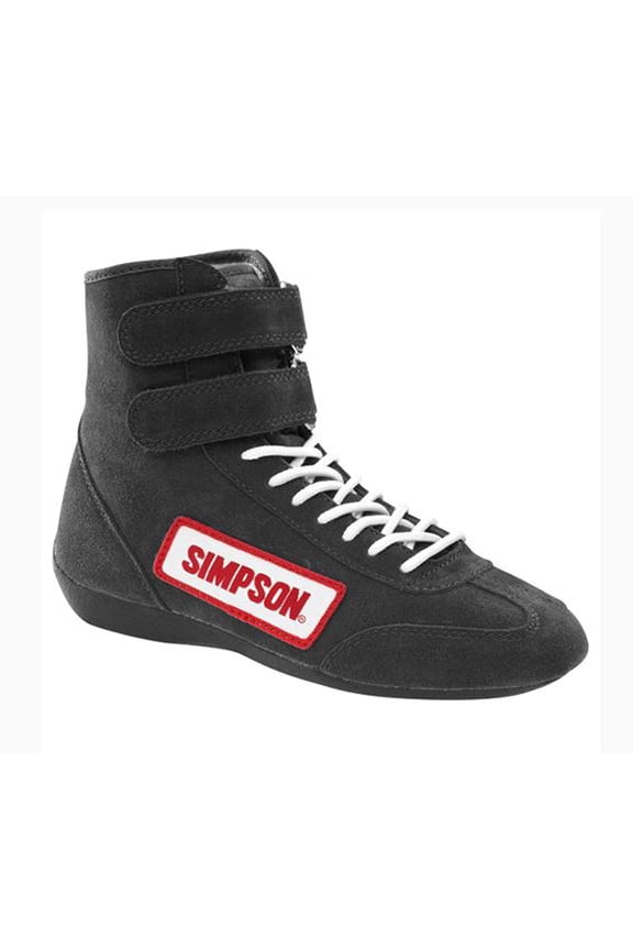 Racing 28800BK High Top Racing Shoes Adult Size 8 Black Pair