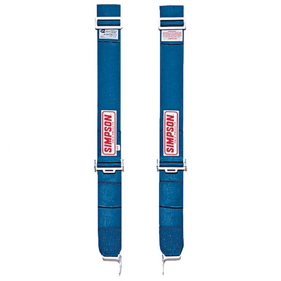 Simpson Racing 30009BL Shoulder Belt (Cam-Lock) - SFI 16.1 - 3in W - 75in L - Pull Down - Bolt-In - Floor Mnt -Blue - Each