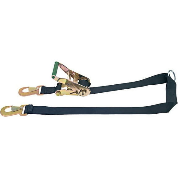 Simpson Racing 35009BK Axle Tie Down (Ratchet-Style) w/ D-Ring - 2in. W x 8ft. L - 4,000lb Capacity - Black - Each