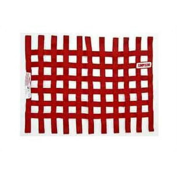 Simpson Racing 36002R Window Net - SFI 27.1 - 18 X 24 Rectangle - Red - Each