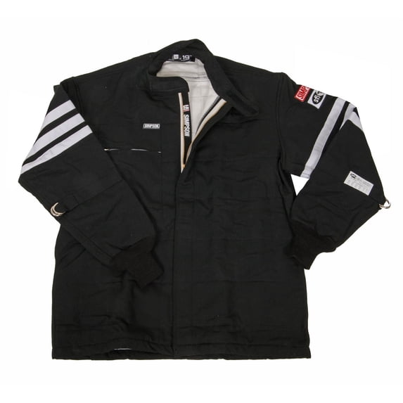 Simpson Racing 402514 2-Layer Driving Jacket w/Arm Restraint Provision - SFI 3.2A/5 - Adult XXL - Black