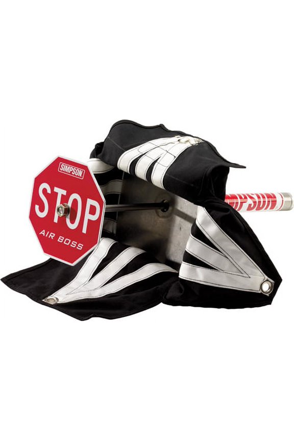 Racing 42030BK Parachute - Air Boss Series - Single - 8-Foot - Black