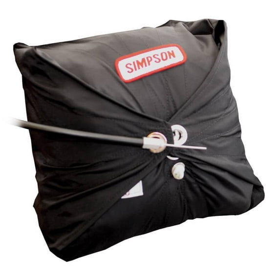 Simpson Racing 42040BK Parachute - Air Boss Series - Single 10 Foot - Black