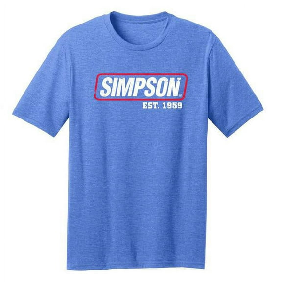 Simpson Racing 44018MB USA Flag T-Shirt Adult Medium Blue Each