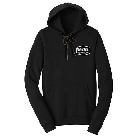 Simpson Racing 44109S Original Logo Hoodie  - Adult Small - Black - Each