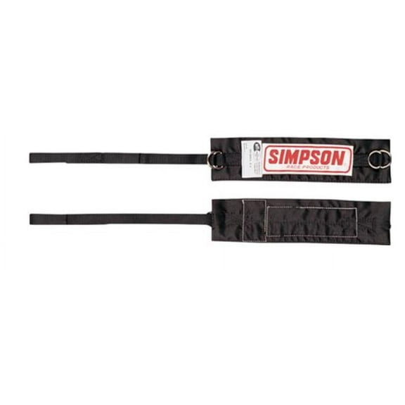 Simpson Racing 54018BK Arm Restraint Straps - Drag Racing - Black - Each