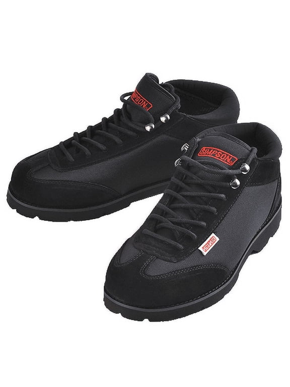 Racing 57140BK Crew Shoes Men's Size 14 Black Pair
