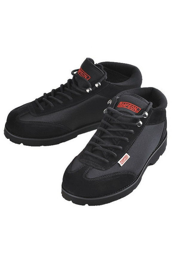 Racing 57140BK Crew Shoes Men's Size 14 Black Pair