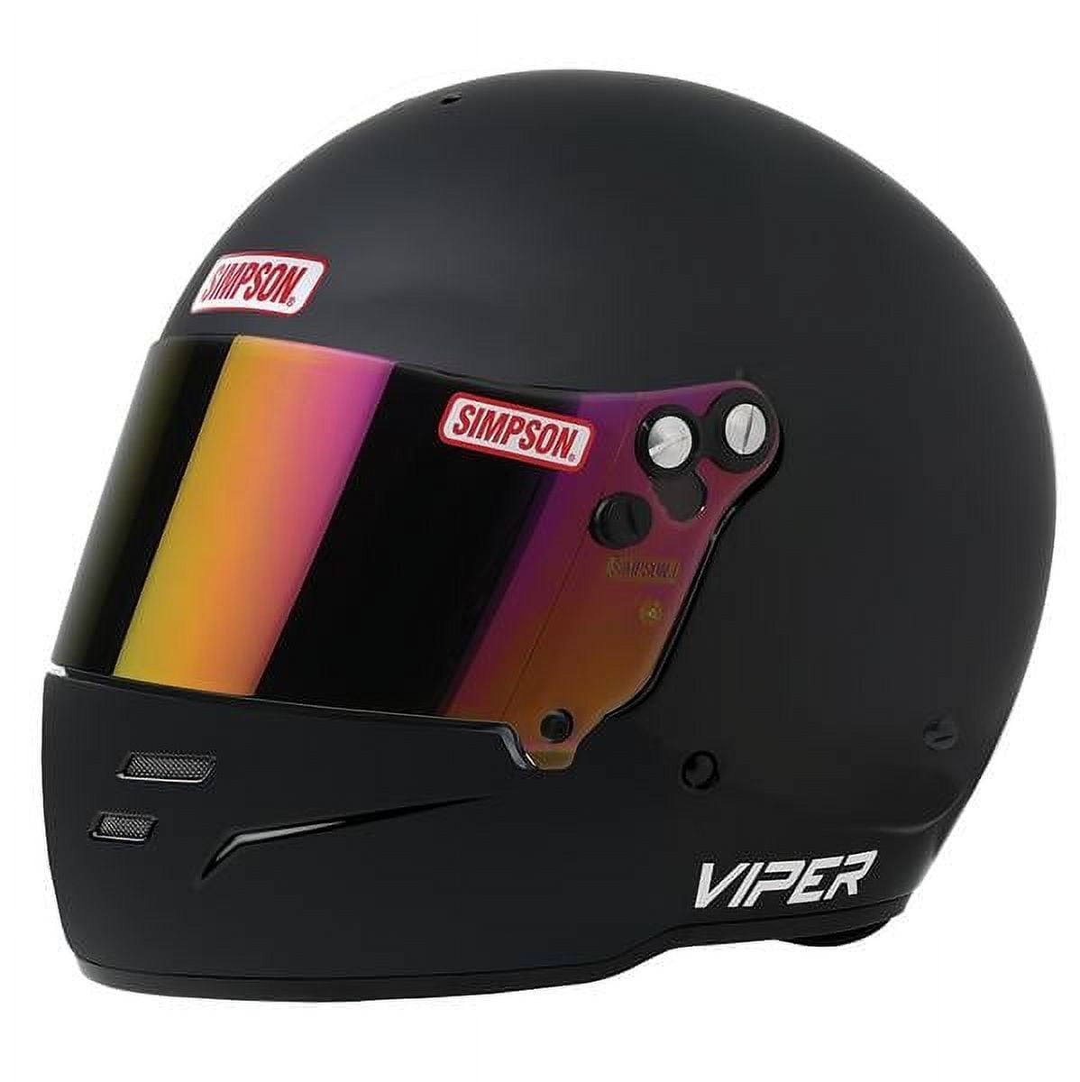 Simpson Racing 7100028 Snell SA2020 Viper Racing Helmet Adult Medium Flat Black