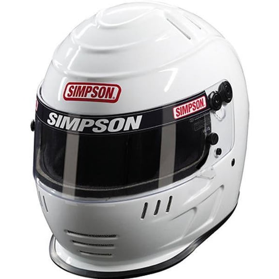 Simpson Racing 7707341 SA2020 Speedway Shark Racing Helmet 7-3/4 White