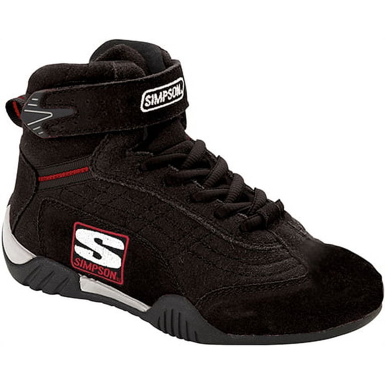 Simpson Racing Shoes Mens 11 Black Grey SFI 3.3/5 High Top Driving Sneakers Simpson Stealth Sprint Racing Shoes - SFI 3.3 main image 4