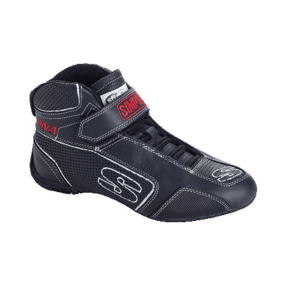 Simpson Racing DA500W DNA Racing Shoes Adult 5.0 Black/White Pair
