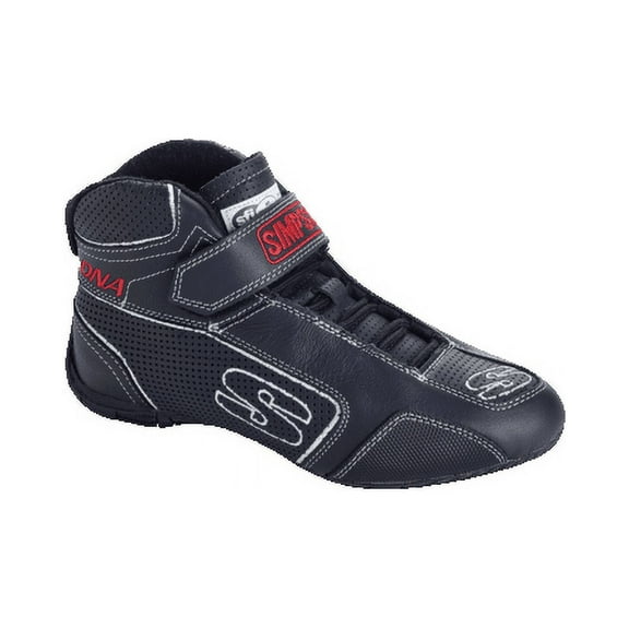 Simpson Racing DA650W DNA Racing Shoes Adult 6.5 Black/White Pair