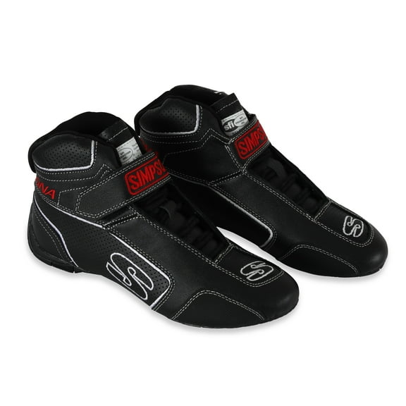 Simpson Racing DA750W DNA Racing Shoes Adult 7-1/2 Black/White Pair