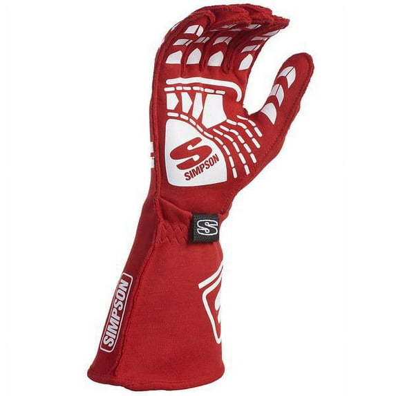 Simpson Racing EGLR Endurance Racing Gloves SFI 3.3/5 Adult Large Red Pair