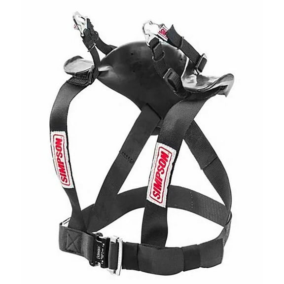 Simpson Racing HSLRG11 Hybrid Sport Head Restraint - D-Ring Anchor - Large -Black - Each