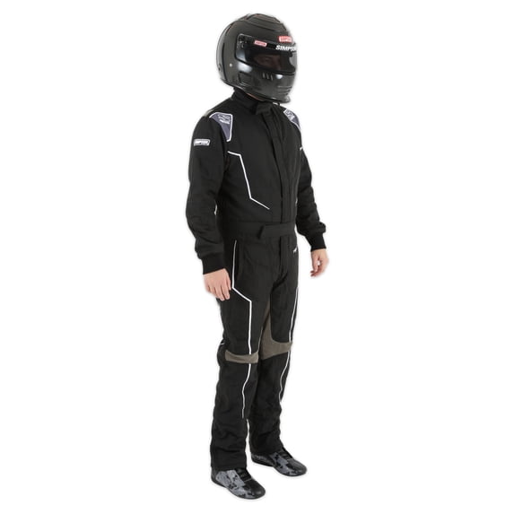 Simpson Racing HXY2321 Helux Racing Suit Youth Large Black/Grey