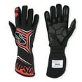 thumbnail image 1 of Simpson Racing MGLR Magnata Gloves Black/Red Large - Pair, 1 of 4