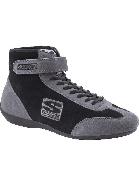 Racing MT105BK Mid Top SFI 3.3/5 Racing Shoes Mens Size 10.5 Black/Gray
