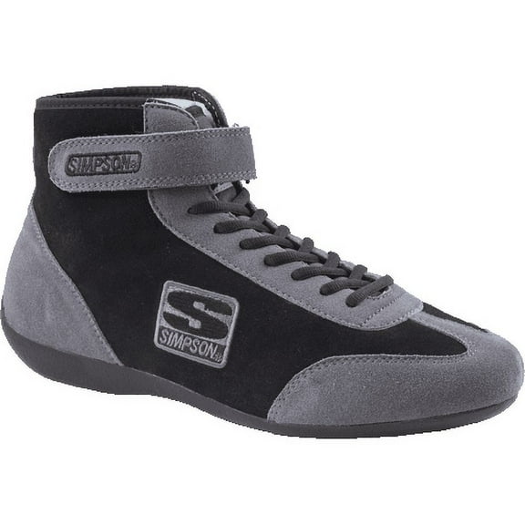 Simpson Racing MT120BK Mid Top SFI 3.3/5 Racing Shoes Mens Size 12 Black/Gray