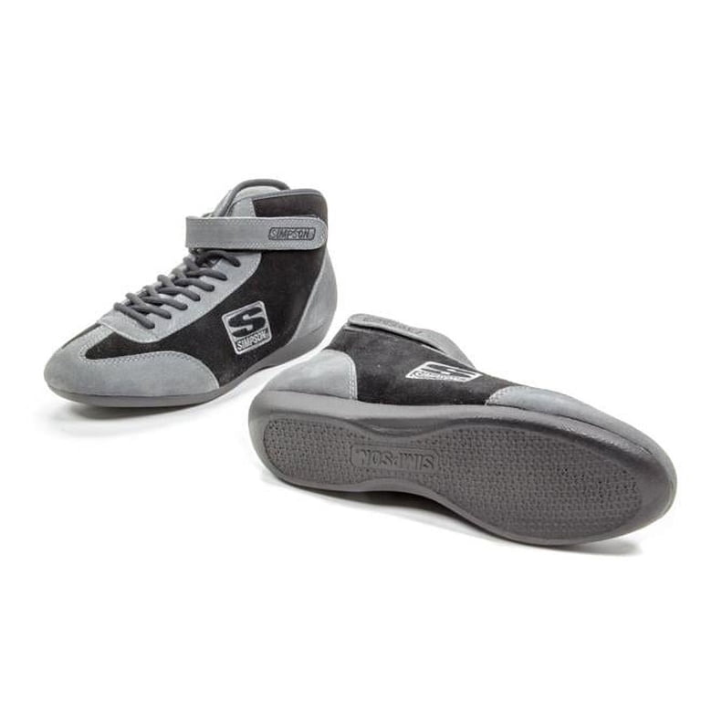 Simpson Racing Shoes Mens 11 Black Grey SFI 3.3/5 High Top Driving Sneakers Simpson Stealth Sprint Racing Shoes - SFI 3.3 main image 2