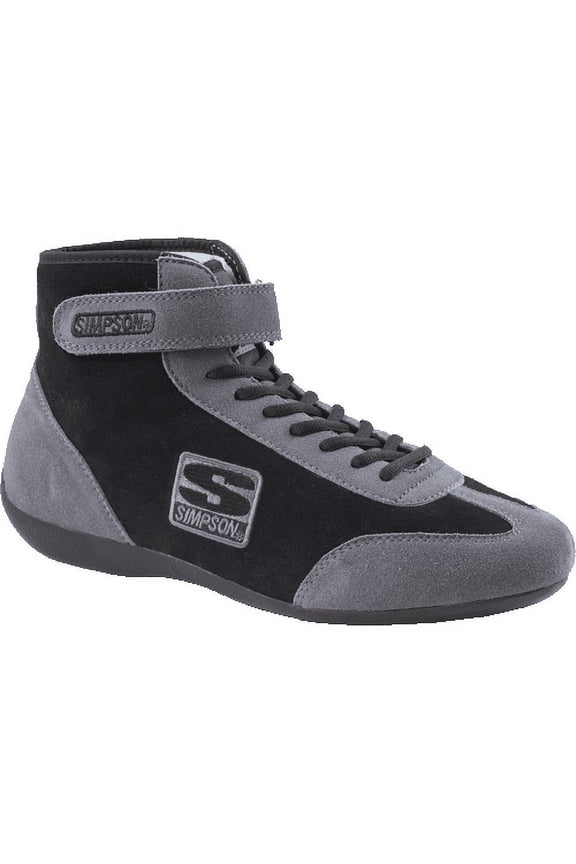 Racing MT750BK Mid Top SFI 3.3/5 Racing Shoes Mens Size 7-1/2 Black/Gray