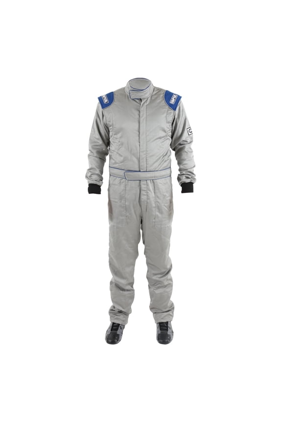 Racing RN05121 Renegade Racing Suit - SFI 3.2A/5 - Gray/Blue - Adult SML