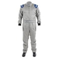 thumbnail image 1 of Simpson Racing RN05221 Renegade Racing Suit - SFI 3.2A/5 - Grey/Blue - Adult MED, 1 of 9