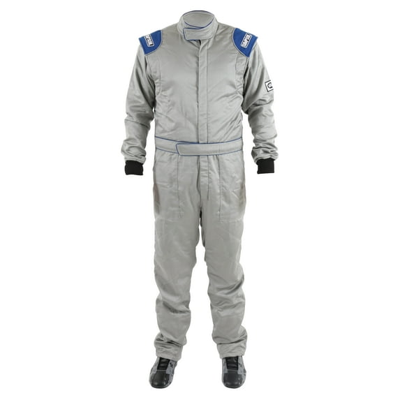 Simpson Racing RN05221 Renegade Racing Suit - SFI 3.2A/5 - Grey/Blue - Adult MED
