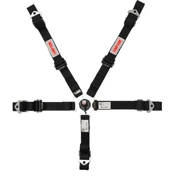 Simpson Racing SB1015 Harness - Camlock - 5 Point - Jr Dragster - Black - Each