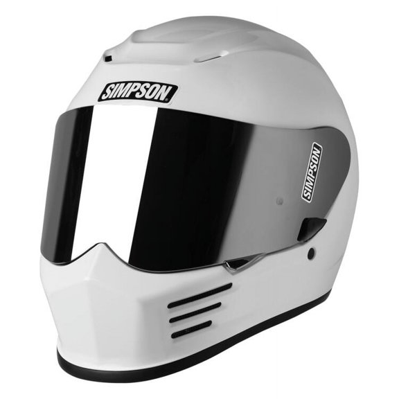 Simpson SPBL1 Speed Bandit Full Face Racing Helmet - Size Large - White