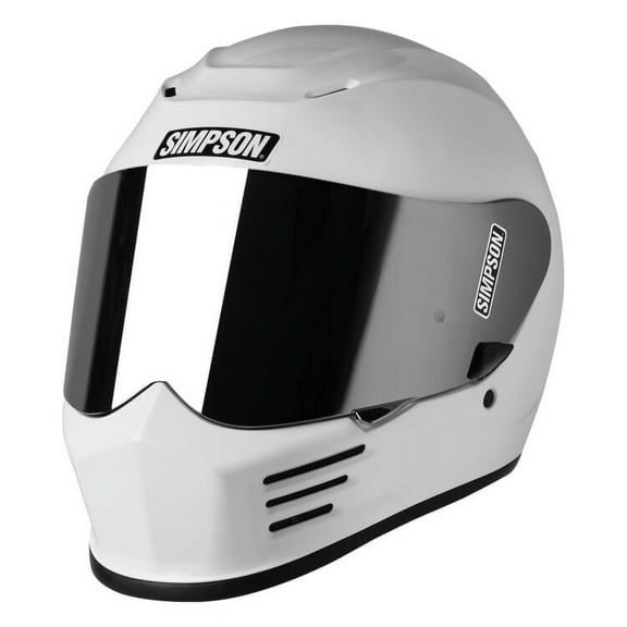 Simpson SPBM1 Speed Bandit Full Face Racing Helmet - Size Medium - White