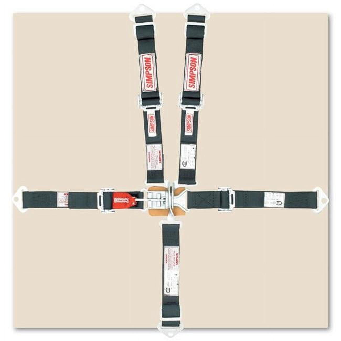 Sim Racing Harness Simpson Safety SIM29025BK 5-Point Harness System JR Wrap, Black ...