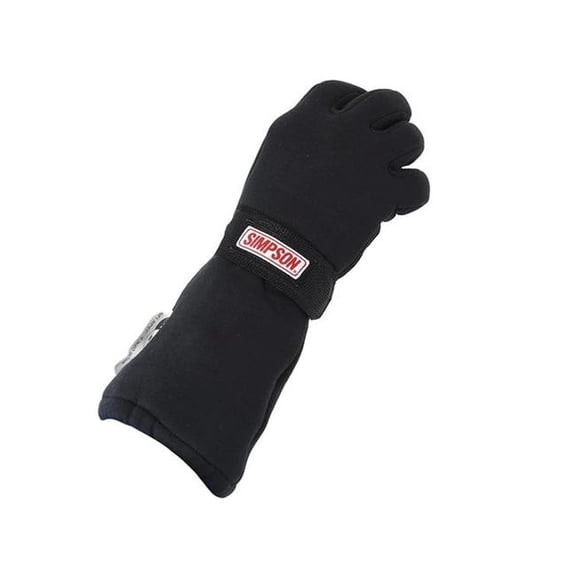Simpson Safety SIM37017LK Holeshot-22 Series SFI 20 Rated Racing Gloves, Black - Large