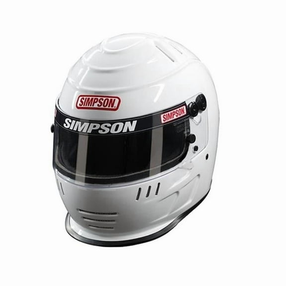 Simpson Safety SIM7707381 7.37 in. Speedway Shark SA2020 Helmet, White
