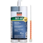 Simpson Strong-Tie Set-XP Epoxy Adhesive Mixing Adhesive - EMN22i Nozzle - 22 Oz. Gray   Garden & Landscape Use, Standard Connection