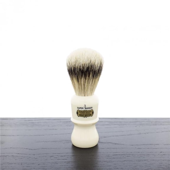 Simpson Shaving SB-SIM-E3S Simpson Emperor 3 Super Shaving Brush, Ivory