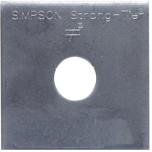 Simpson Strong Tie 1/2-3-50 BP 1/2-3 1/2 in. Bolt Diameter Bearing Plate, 3 in. x 3 in. 50-Pack, 3" x 3"