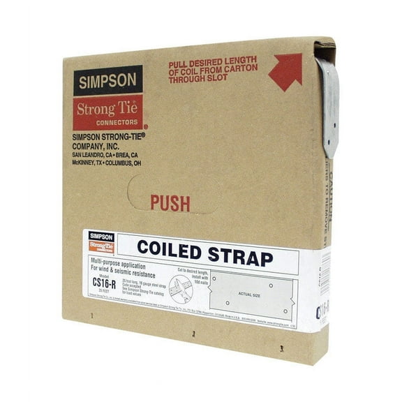 Simpson Strong-Tie 1-1/4 In. x 25 Ft. 16 ga Galvanized Steel Coiled Strapping