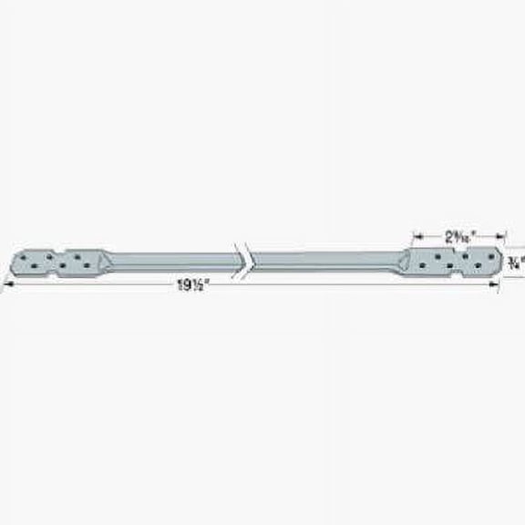Simpson Strong-Tie 19.5 in. H x 0.75 in. W 22 Ga. Galvanized Steel Tension Bridging