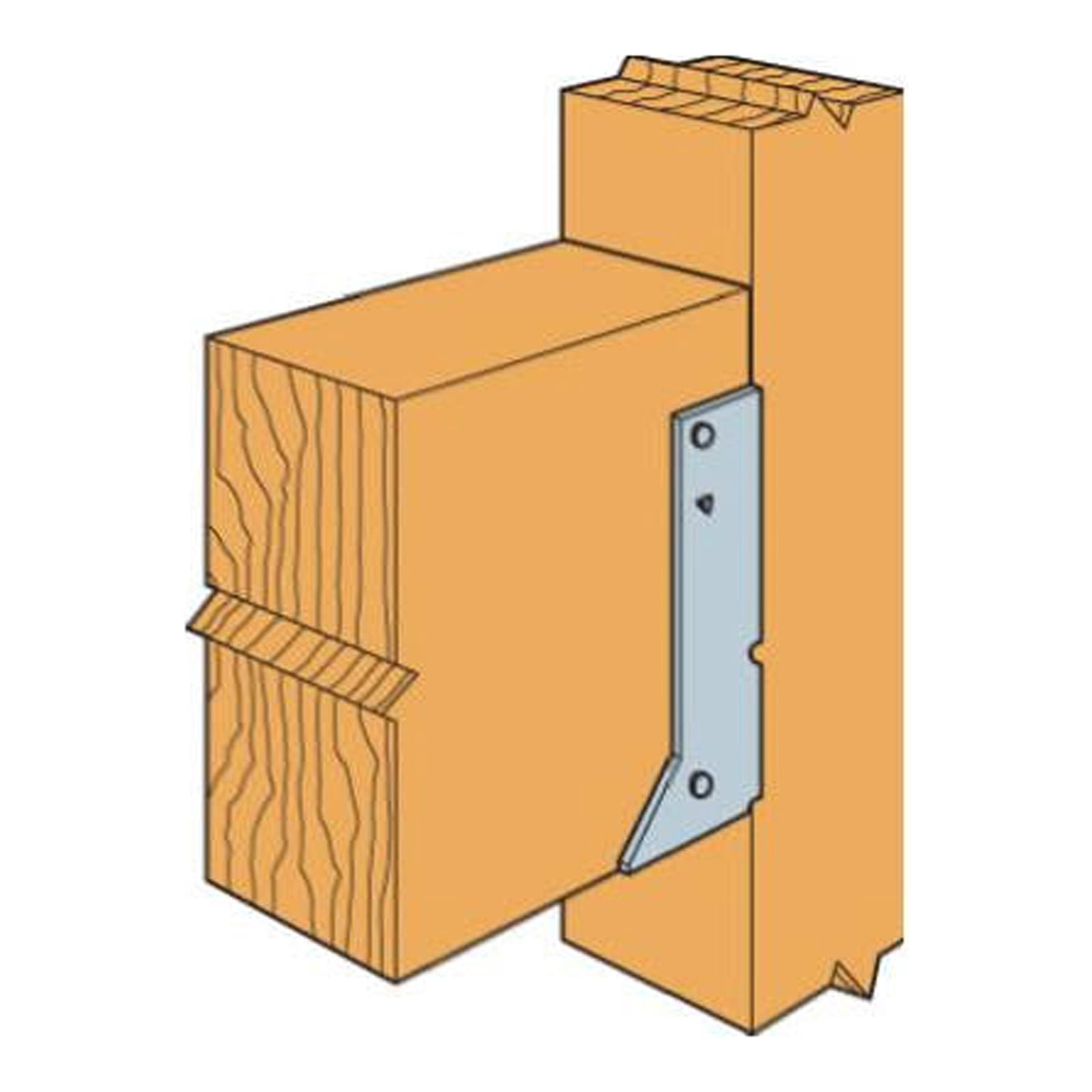 Simpson Strong-Tie HUC48 Concealed Flange Hanger, Galvanized Steel, 14 Gauge, 4 x 8-In. - Quantity 1