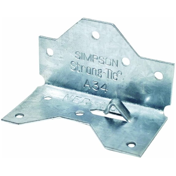 Simpson Strong Tie A34-100, 18 Gauge Steel Galvanized Joint Bracket