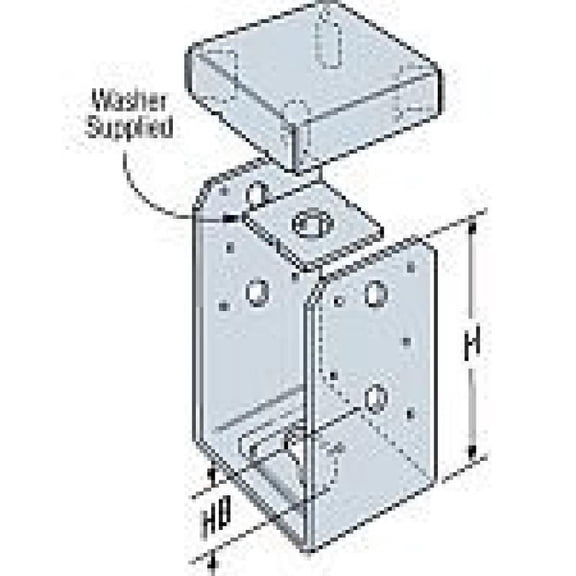 Simpson Strong-Tie 4X4 Stainless Steel Adjustable Post Base ABU44S