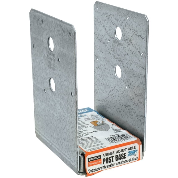 Simpson Strong-Tie ABU46Z ABU ZMAX Galvanized Adjustable Standoff Post Base for 4x6 (Pack of 10)