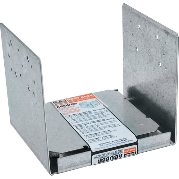 Worldwide Sourcing ABU Post Base 8x8 Post Base - Adjustable Galvanized Steel - 8" W x 7" L x 7" H Residential Use, Standard Application