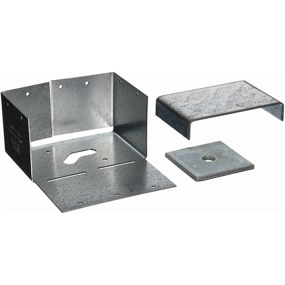 Simpson Strong Tie ABW46Z ZMAX Galvanized 12-Gauge 4-Inch by 6-Inch Adjustable Post Base — Residential Use, Standard Application
