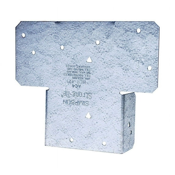 Simpson Strong-Tie Adjustable End Post Cap - Galvanized Steel - 1 Each, Silver, 4x4 Post Cap